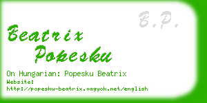 beatrix popesku business card